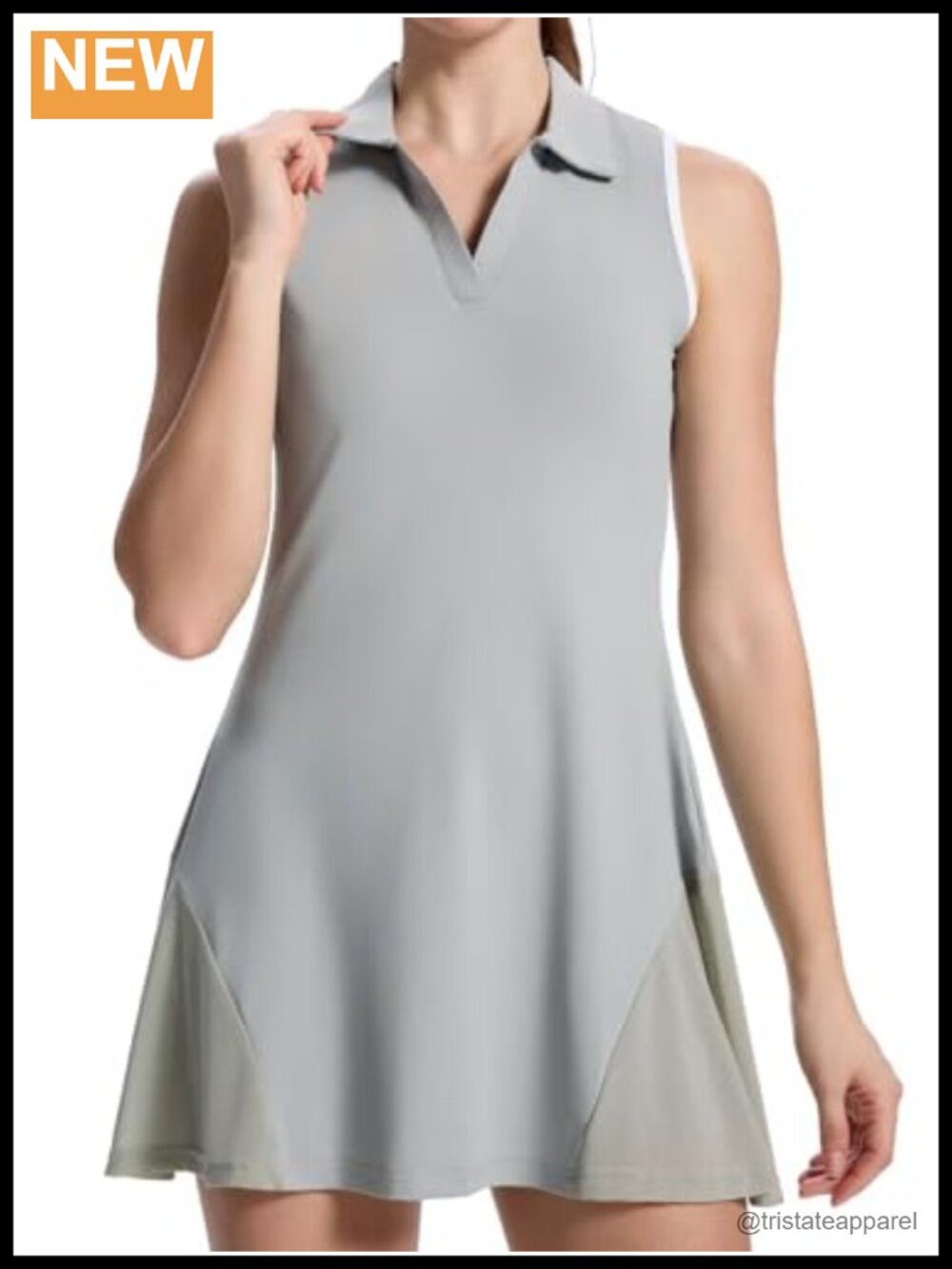 Women's Tennis Dress with Shorts Detachable Pocket Golf Gym Athleisure